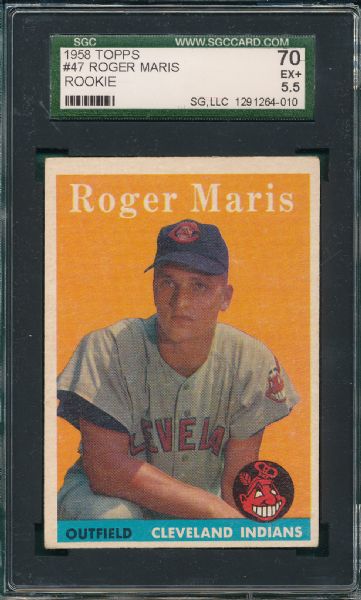 1958 Topps #47 Roger Maris SGC 70 *Rookie*