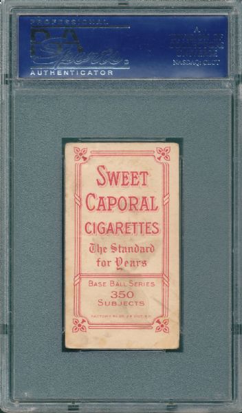 1909-1911 T206 Cobb, Bat Off, Sweet Caporal Cigarettes PSA 2 (MK)