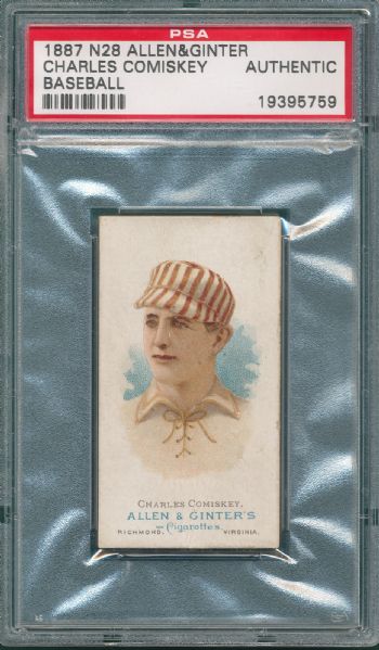 1887 N28 Charles Comisky PSA Authentic