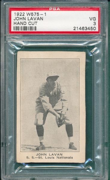 1922 W575-1 John Lavan PSA 3