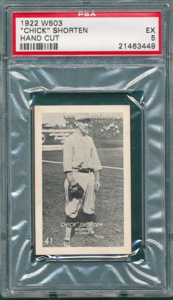 1922 W503 Chick Shorten PSA 5