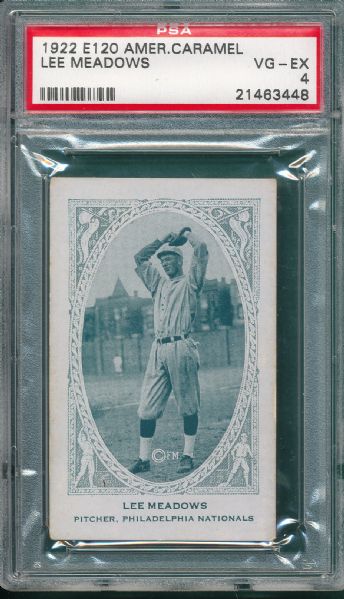 1922 E120 Lee Meadows PSA 4