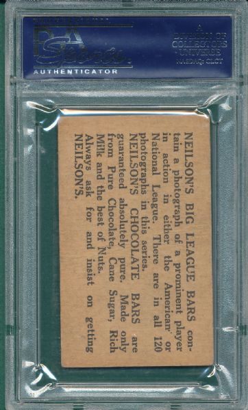 1922 Neilson's Chocolate George Burns, PSA 2