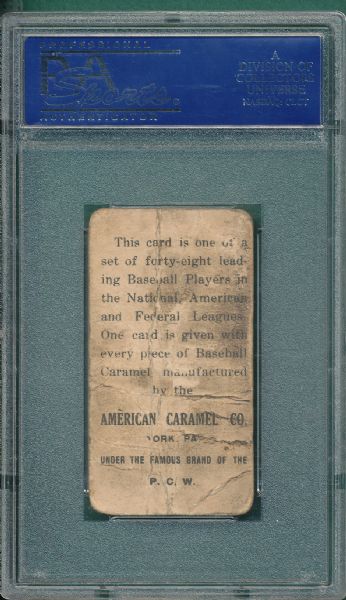 1915 E106 Tris Speaker, American Caramel PSA 1