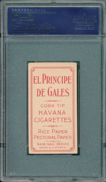 1909-1911 T206 Camnitz, Arms Folded, El Principe De Gales Cigarettes PSA 4