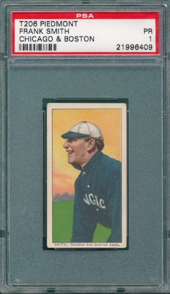 1909-1911 T206 Smith, Frank, Chicago & Boston, Piedmont Cigarettes PSA 1 *Factory 42*