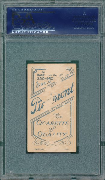 1909-1911 T206 Smith, Frank, Chicago & Boston, Piedmont Cigarettes PSA 1 *Factory 42*