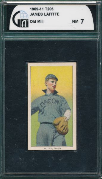 1909-1911 T206 Lafitte, Old Mill Cigarettes GAI 7 *Southern League*