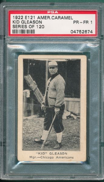 1922 E121 Kid Gleason American Caramel, PSA 1