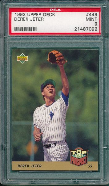 1993 Upper Deck #449 Derek Jeter *Rookie* PSA 9