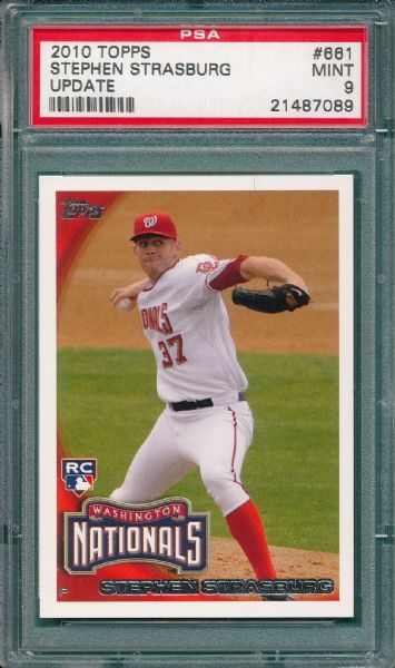 2010 Topps Update Stephen Strasburg (2) Card Lot PSA *Rookie*