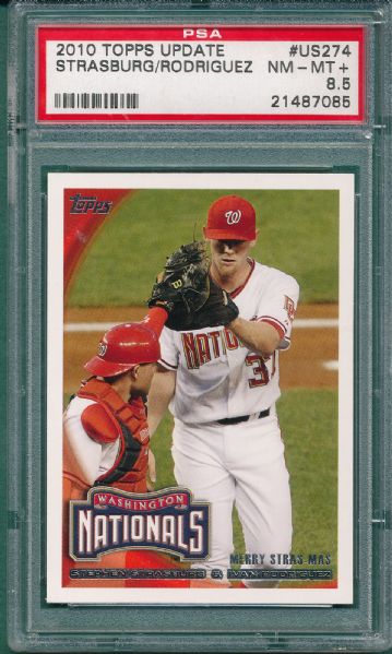 2010 Topps Update Stephen Strasburg (2) Card Lot PSA *Rookie*