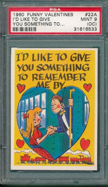 1960 Funny Valentines (3) Card Lot PSA 9 (OC)