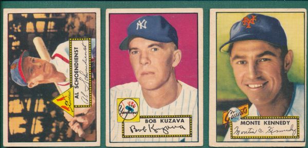 1952 Topps (4) Card Lot W/Mize