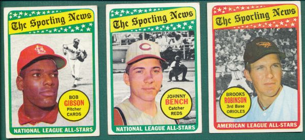 1969 Topps (10) Card Lot of HOFers W/Yaz AS