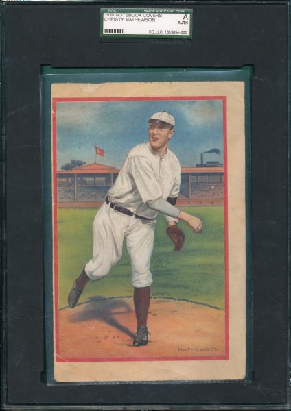 1910 Christy Mathewson Notebook Cover SGC A