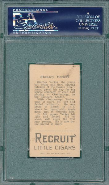 1912 T207 Yerkes Recruit Little Cigars PSA 6