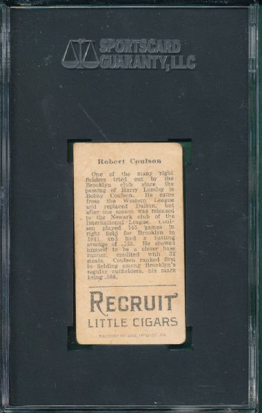 1912 T207 Coulson Recruit Little Cigars SGC 30