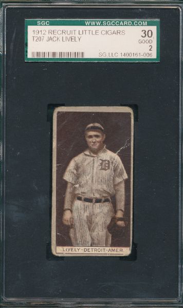 1912 T207 Lively Recruit Little Cigars SGC 30