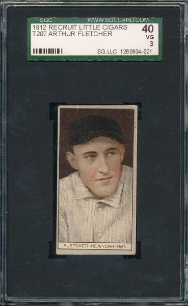 1912 T207 Fletcher Recruit Little Cigars SGC 40