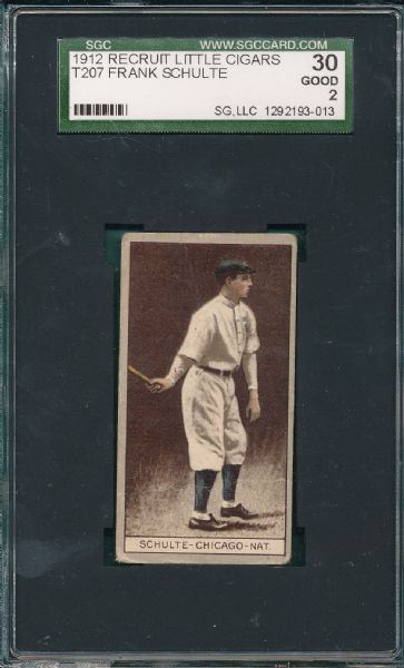 1912 T207 Schulte Recruit Little Cigars SGC 30