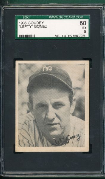 1936 R322 Goudey Lefty Gomez SGC 60