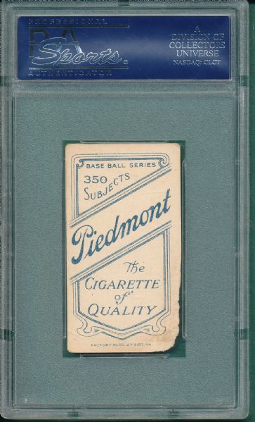 1909-1911 T206 Lajoie, Batting, Piedmont Cigarettes PSA A