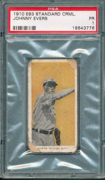 1909 E93 Evers Standard Caramel PSA 1