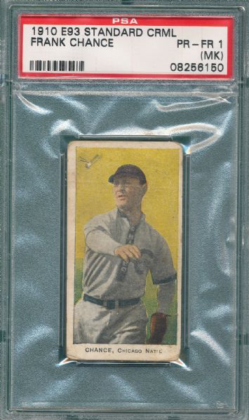 1909 E93 Chance Standard Caramel PSA 1 (MK)