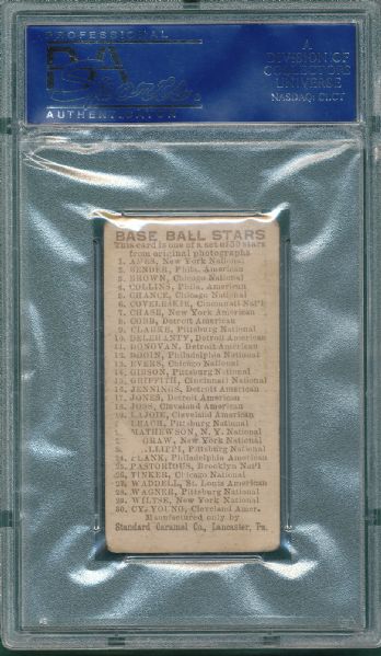 1909 E93 Chance Standard Caramel PSA 1 (MK)