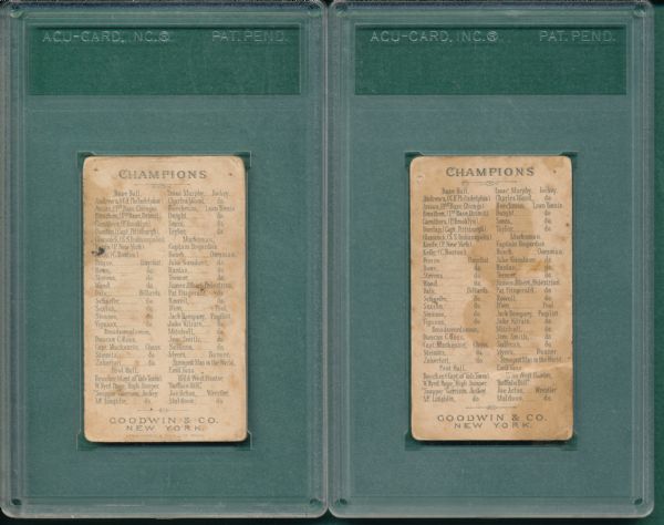 1887 N162 Goodwin Champions Lot of (7) W/Buffalo Bill