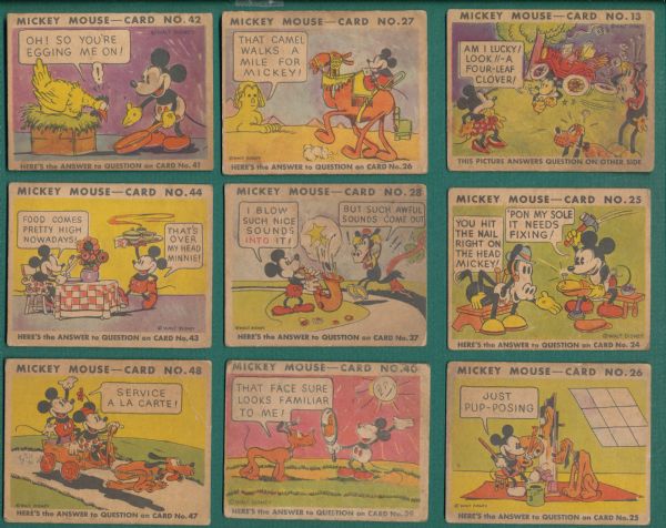 1935 Mickey Mouse Bubble Gum Lot of (10)