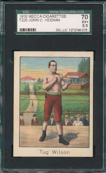 1910 T220 Mecca Cigarettes, Boxing, (5) Card Lot SGC 