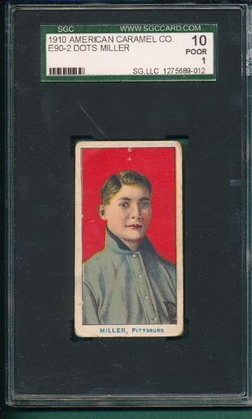 1910 E90-2 Dots Miller American Caramel Co. SGC 10