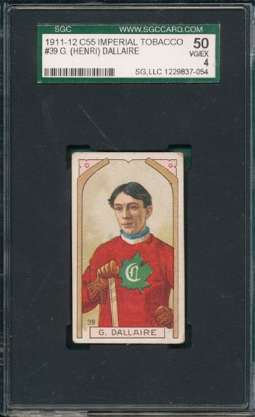 1911-12 C55 #39 G. Henri Dallaire, Imperial Tobacco SGC 50