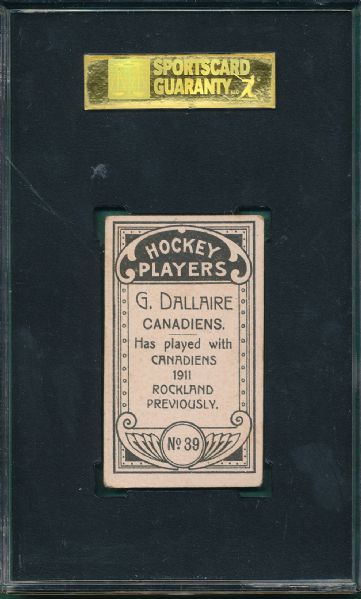 1911-12 C55 #39 G. Henri Dallaire, Imperial Tobacco SGC 50