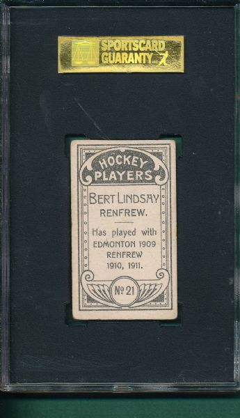 1911-12 C55 #21 Bert Lindsay, Imperial Tobacco SGC 50