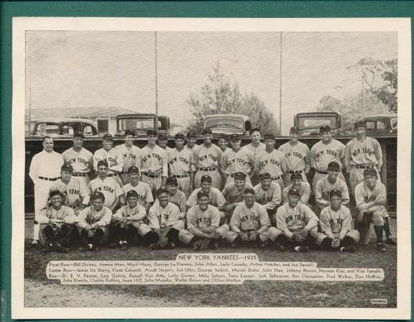 1936 R311 Lot of (3) Team Photos, Yankees & Red Sox