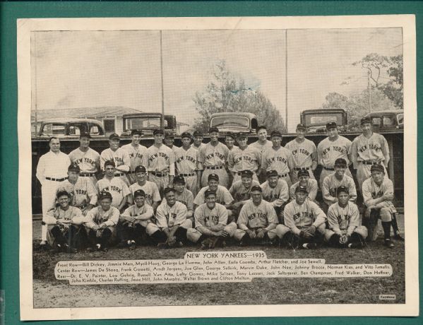 1936 R311 Lot of (3) Team Photos, Yankees & Red Sox