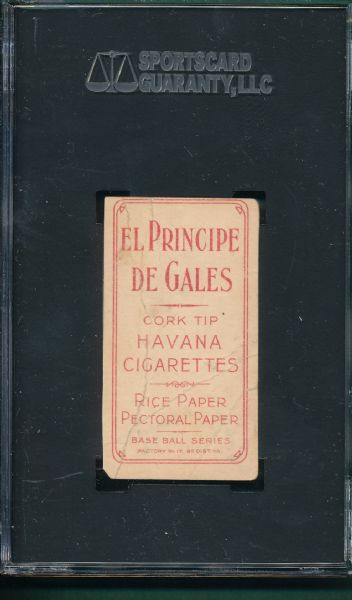 1909-1911 T206 O'Leary, hand on Knees, El Principe De Gales Cigarettes SGC Auth *Low Pop*