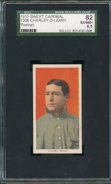 1909-1911 T206 O'Leary, Portrait, Sweet Caporal Cigarettes SGC 82