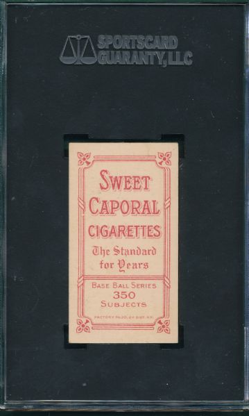 1909-1911 T206 O'Leary, Portrait, Sweet Caporal Cigarettes SGC 82