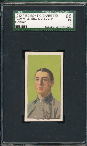 1909-1911 T206 Donovan, Portrait, Piedmont Cigarettes SGC 60