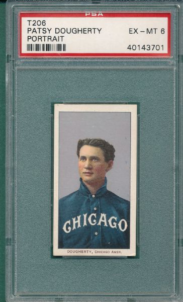 1909-1911 T206 Dougherty, Portrait, Sovereign Cigarettes PSA 6