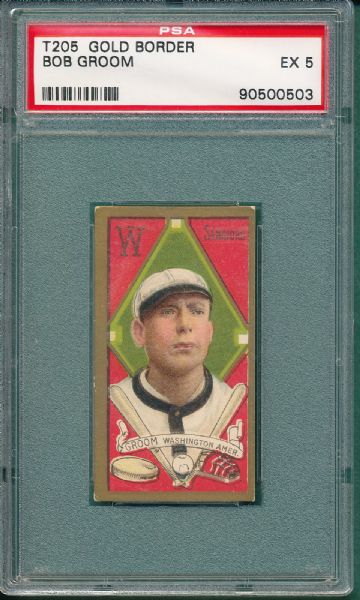 1911 T205 Groom, Sweet Caporal Cigarettes PSA 5