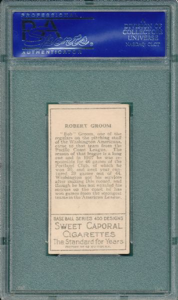 1911 T205 Groom, Sweet Caporal Cigarettes PSA 5