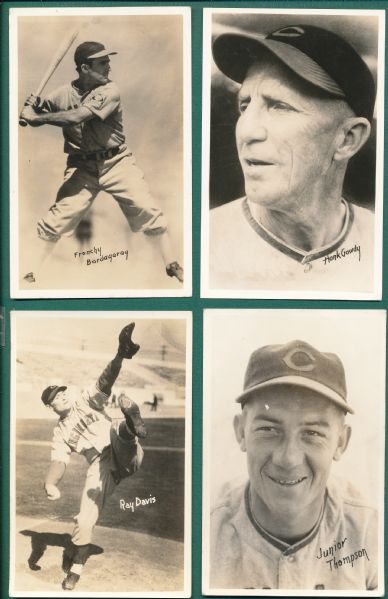 1939 Orcajo Cinicnnati Reds Postcards Lot of (5)