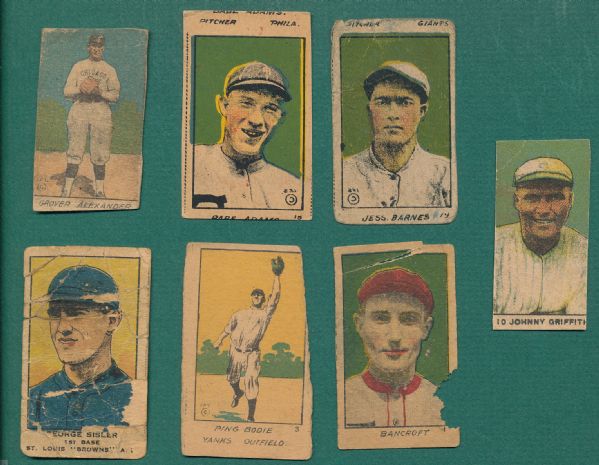 1920s (8) Strip Card Lot W/ Alexander