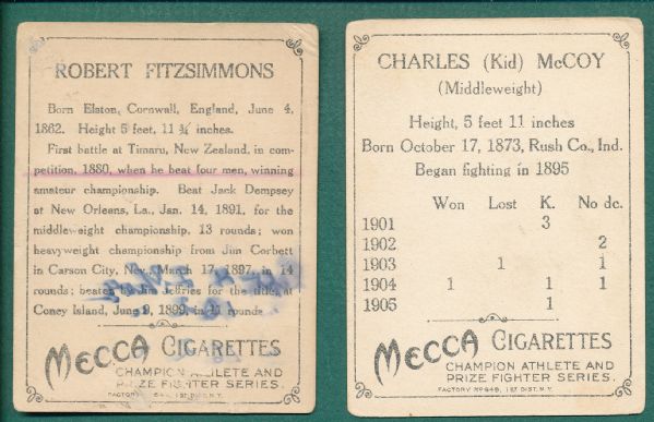 1910s Lot of (4) Boxing T220 Mecca & T225 Knedival