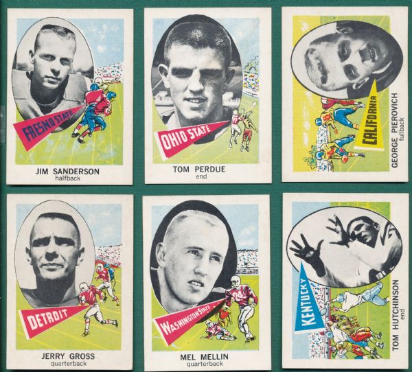 1961 Nu-Card FB Lot of (9) W/Roman Gabriel